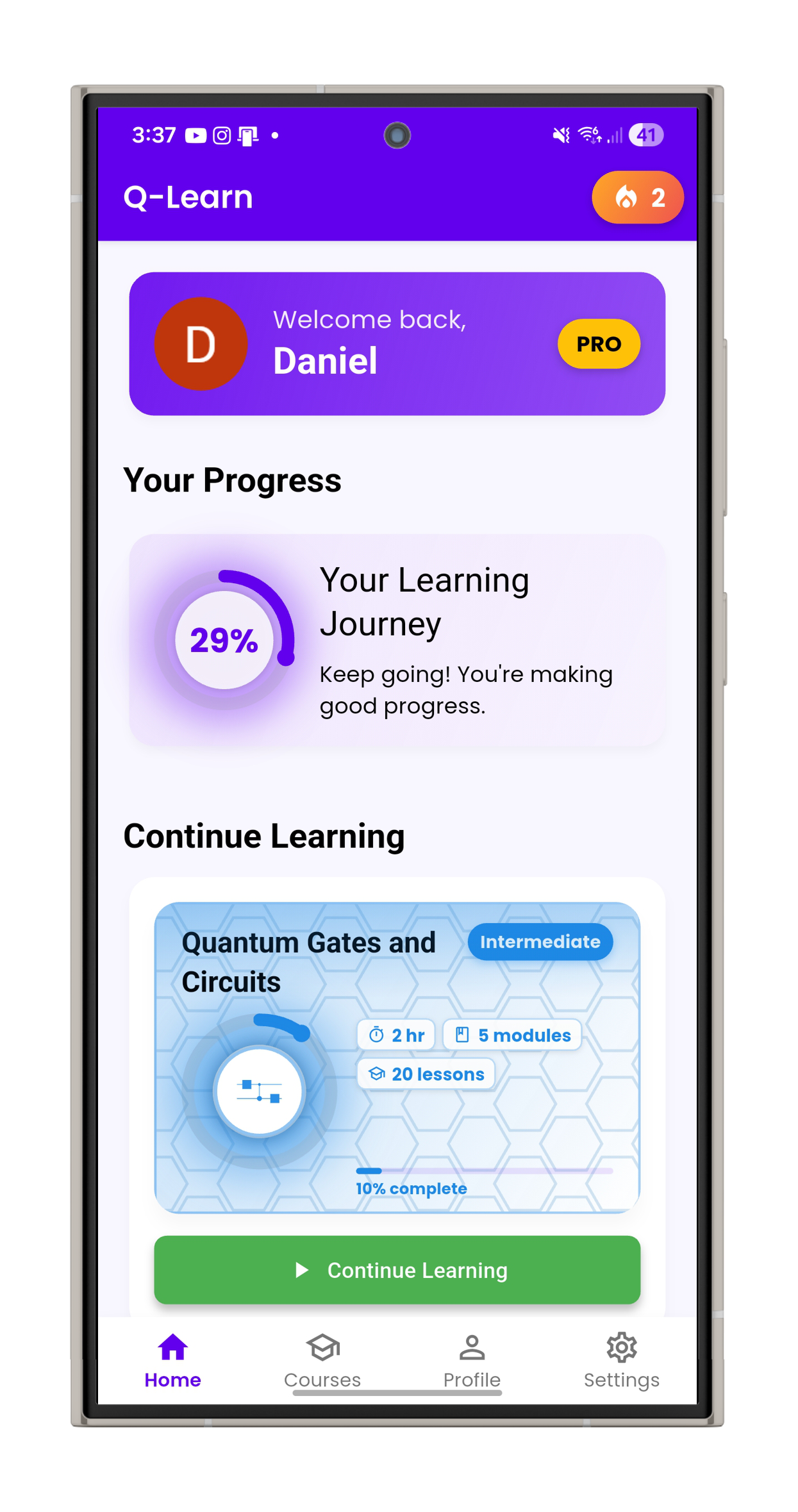 Q-Learn dashboard